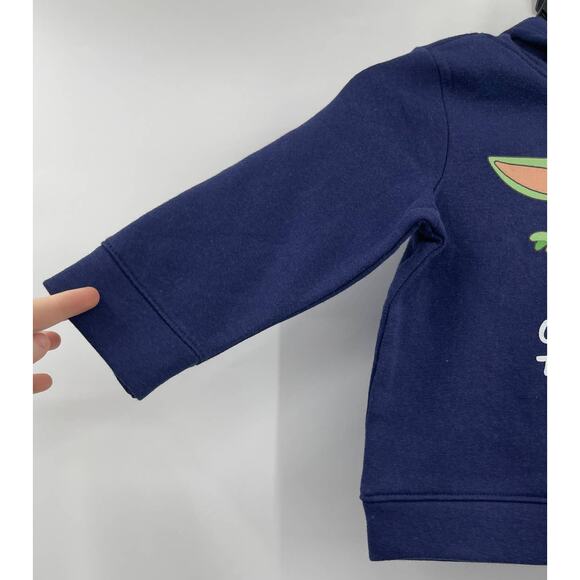 Old Navy Unisex The Child Hooded Sweatshirt Blue Fleece Size 18 - 24 Months NEW - Picture 4 of 7